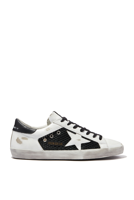 Golden Goose Super-Star Leather And Mesh Sneakers